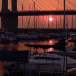 田尻マリーナの夕暮れ