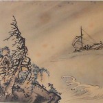 雪村・風濤図・重文