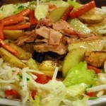 鹿の肉と野菜炒め