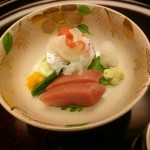 マグロと鯛の向こう付け